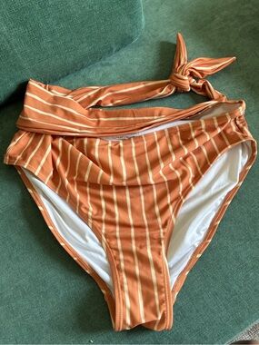Nani Swimwear Terracotta Side Tie Bikini Bottom, size Large
